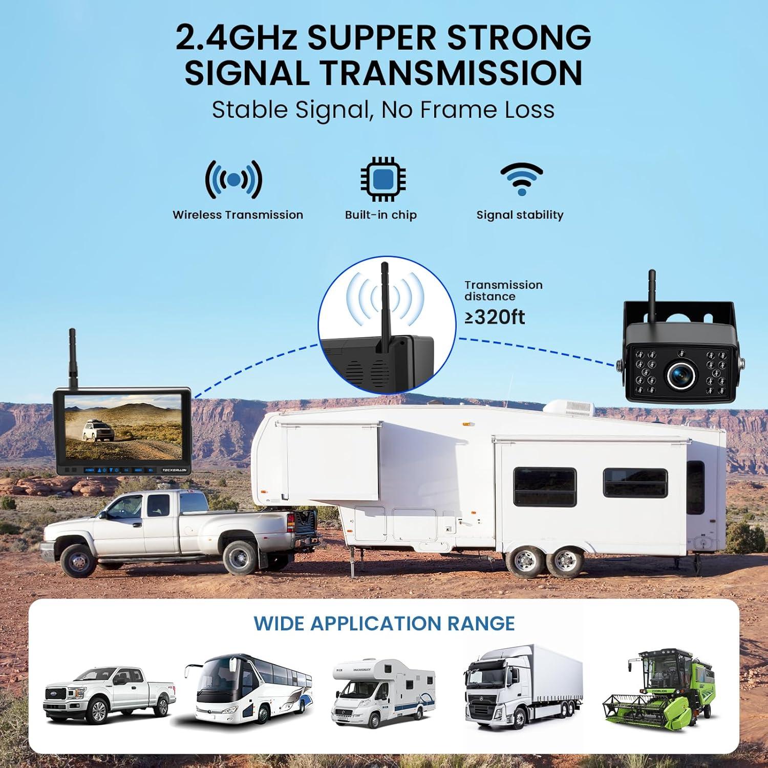 Cámara de Respaldo Inalámbrica TEXCERLLON 1080P con AI