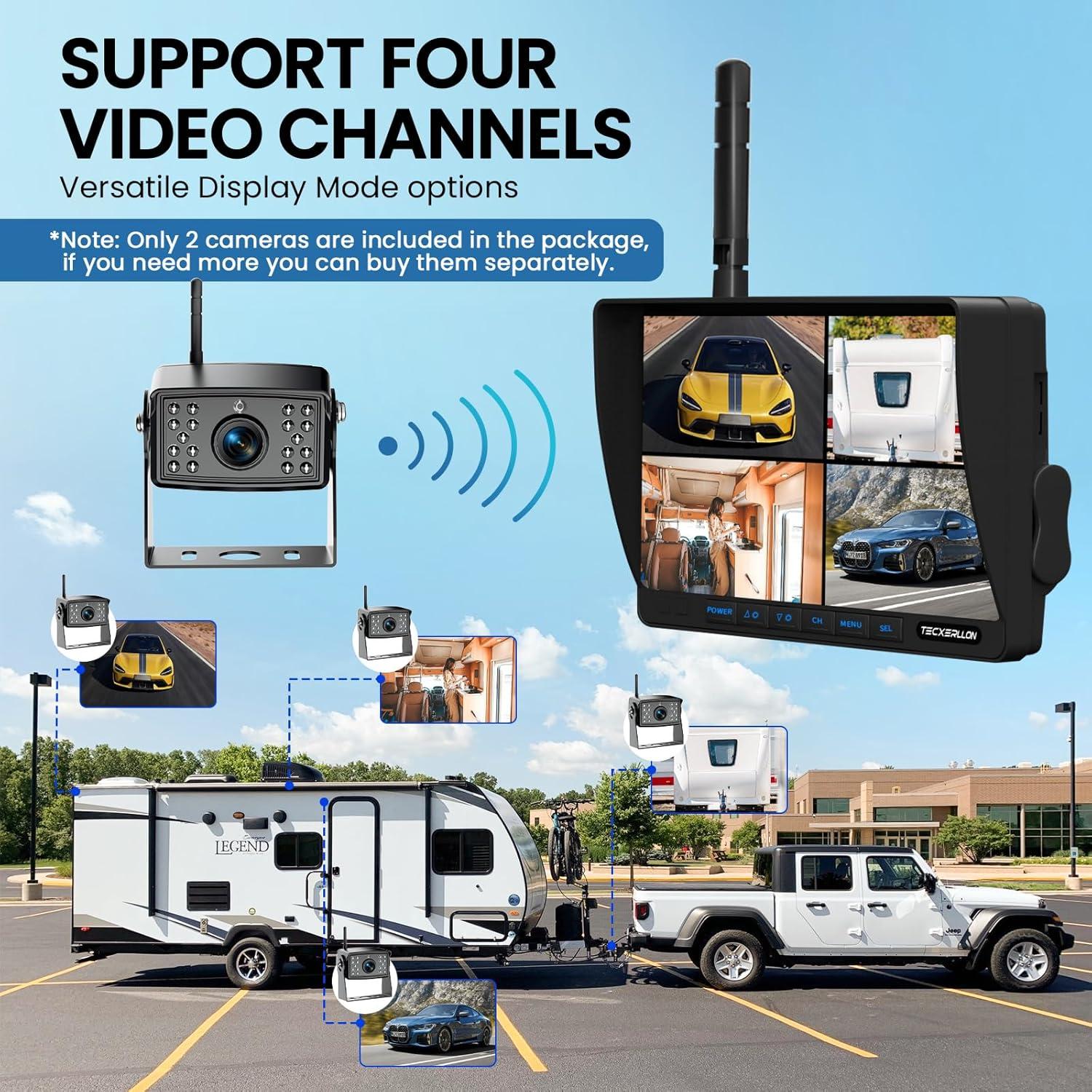 Cámara de Respaldo Inalámbrica TEXCERLLON 1080P con AI