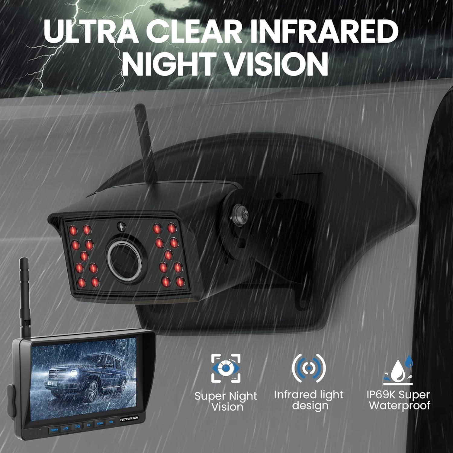 Cámara de Respaldo Inalámbrica TEXCERLLON 1080P con AI