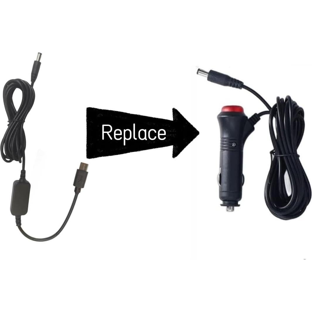 Adaptador de cámara para bebé USB Tipo C 12V 2.13m