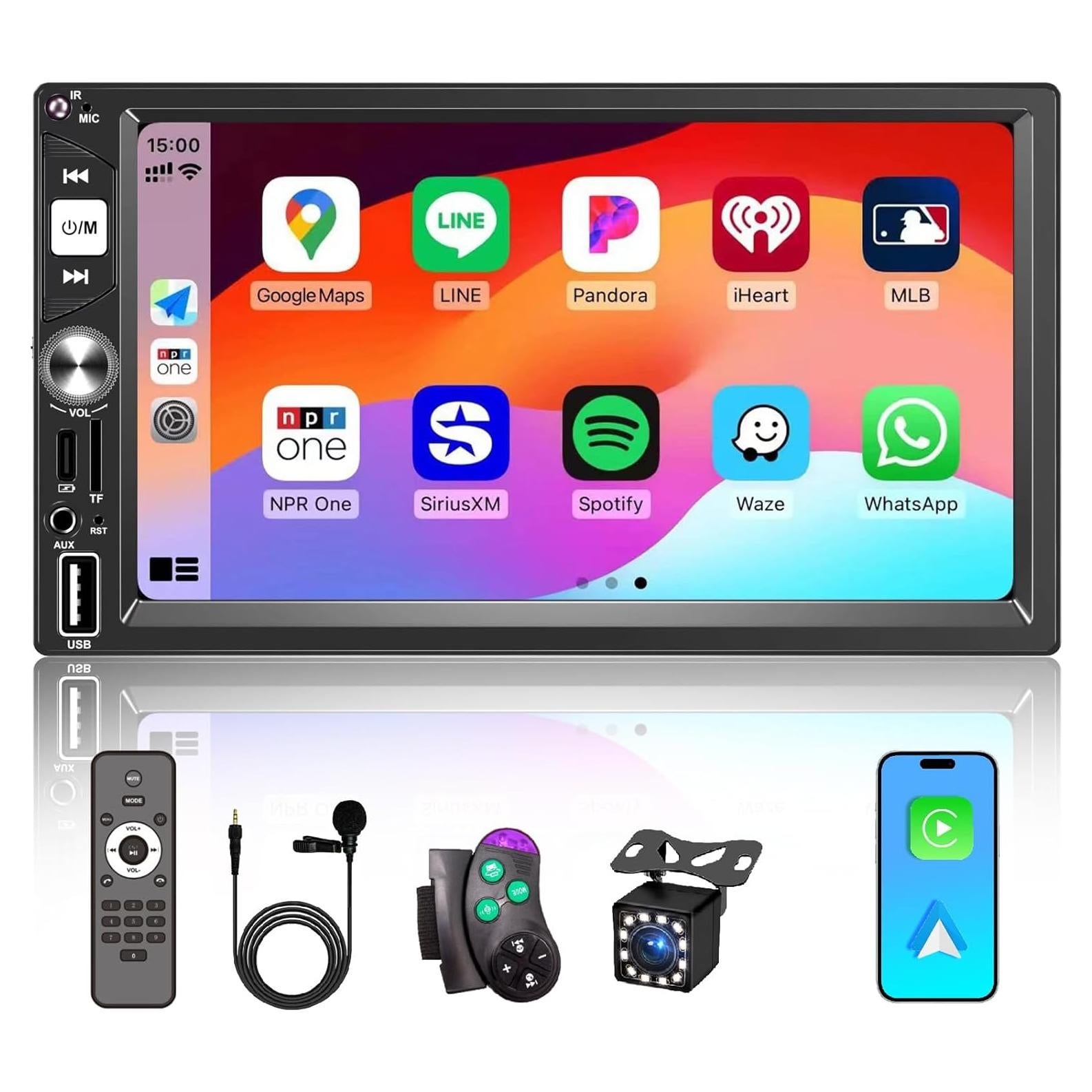 Estéreo de Coche Doble DIN Oeretzrac 7" Bluetooth 5.2