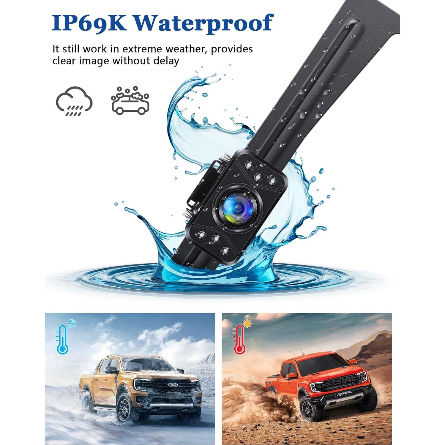 Cámara de Respaldo AHD 1080P Jansite con Monitor 5" y LED