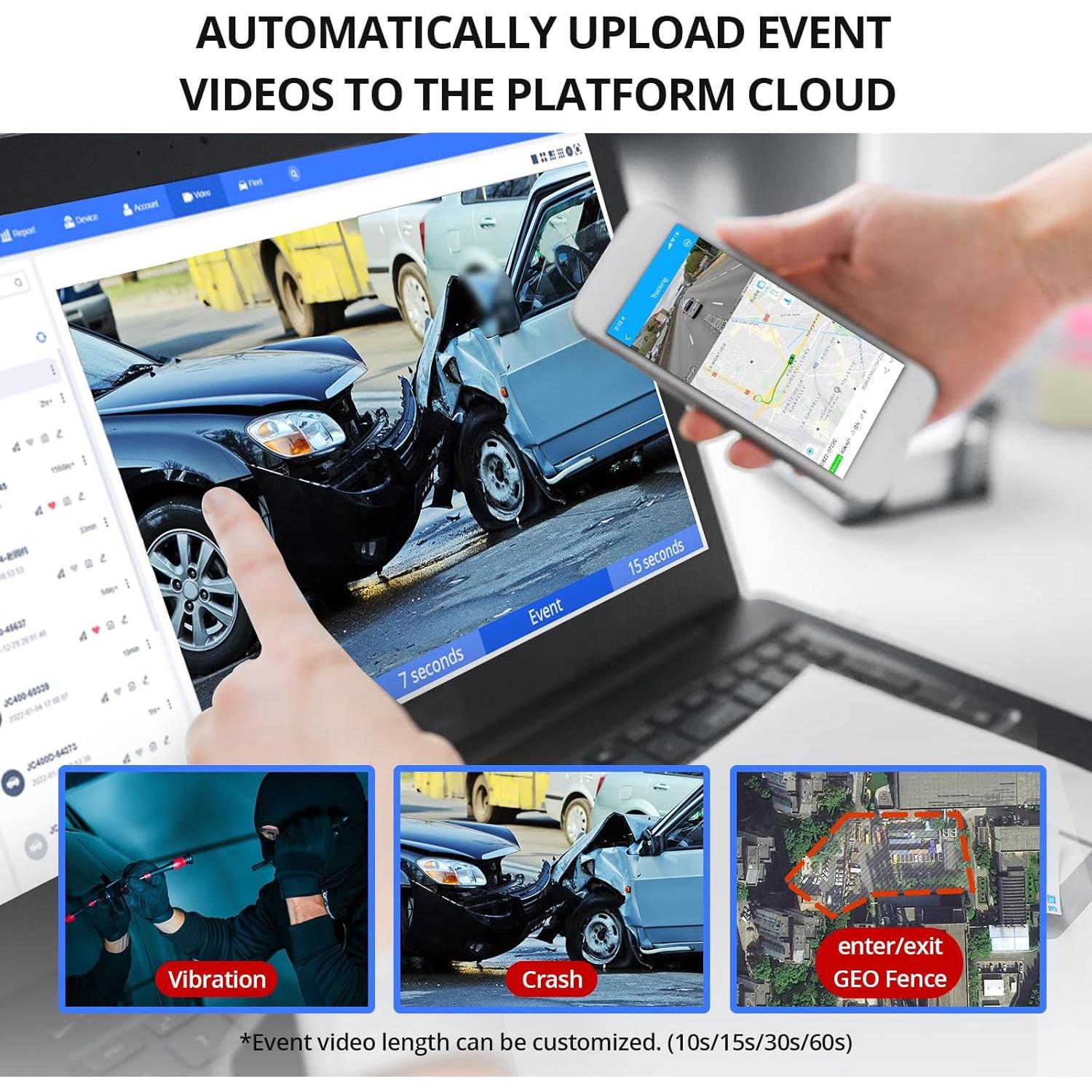 Cámara de Video 4G JIMIIOT JC400P 1080P Doble Canal GPS