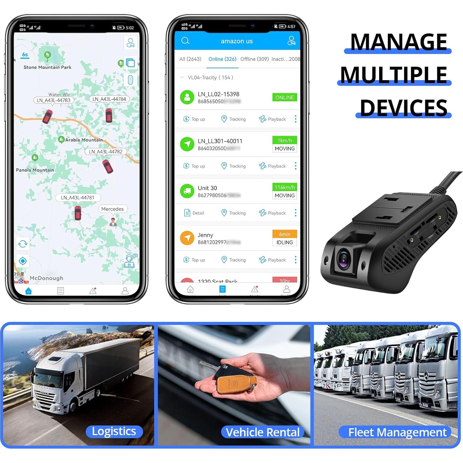 Cámara de Video 4G JIMIIOT JC400P 1080P Doble Canal GPS