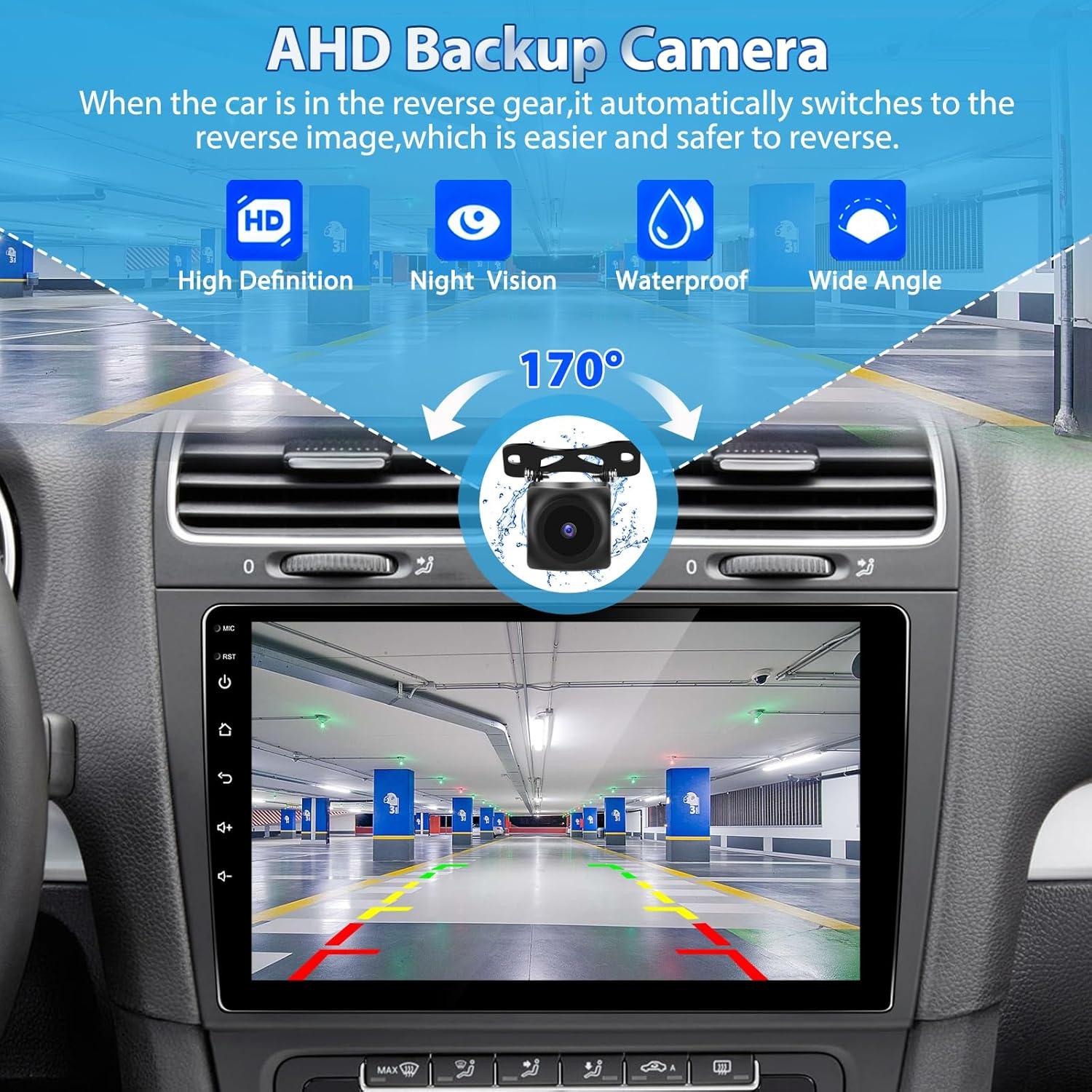 Estéreo de Coche Motorsi Doble Din 9" Bluetooth GPS CarPlay