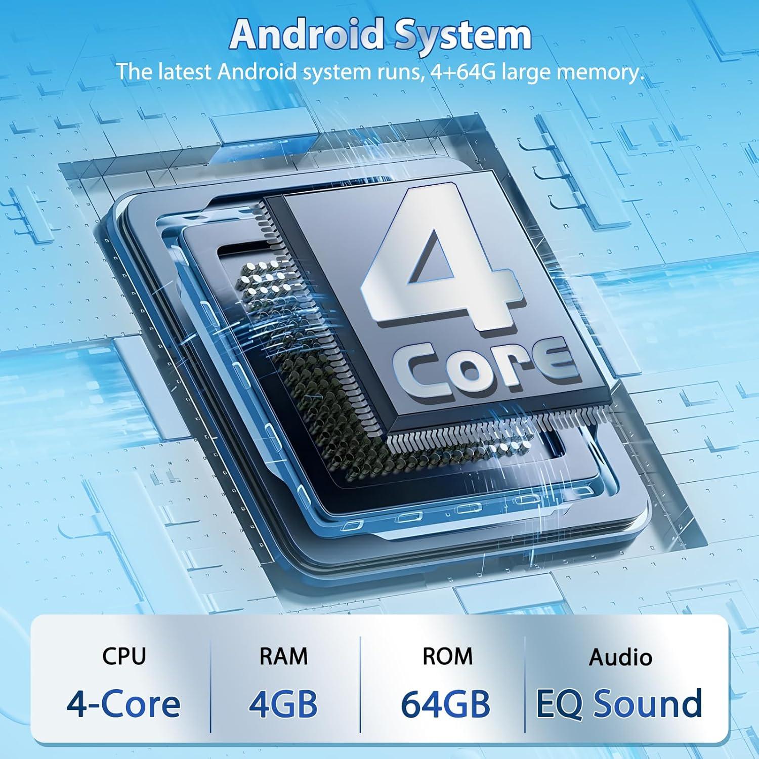 Estéreo de Coche Motorsi Doble Din 9" Bluetooth GPS CarPlay