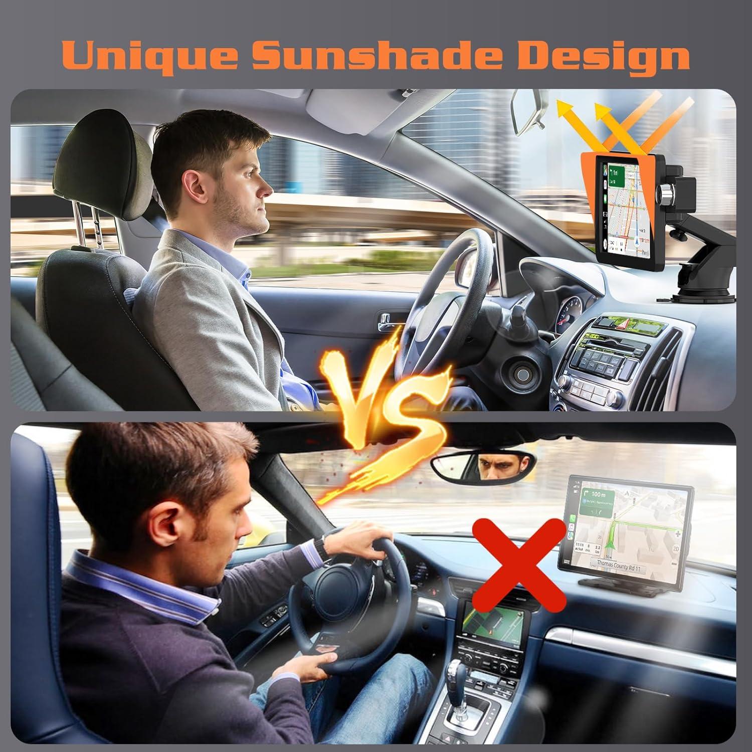 Pantalla Inalámbrica 9" MRQ CarPlay Android Auto con Cámaras