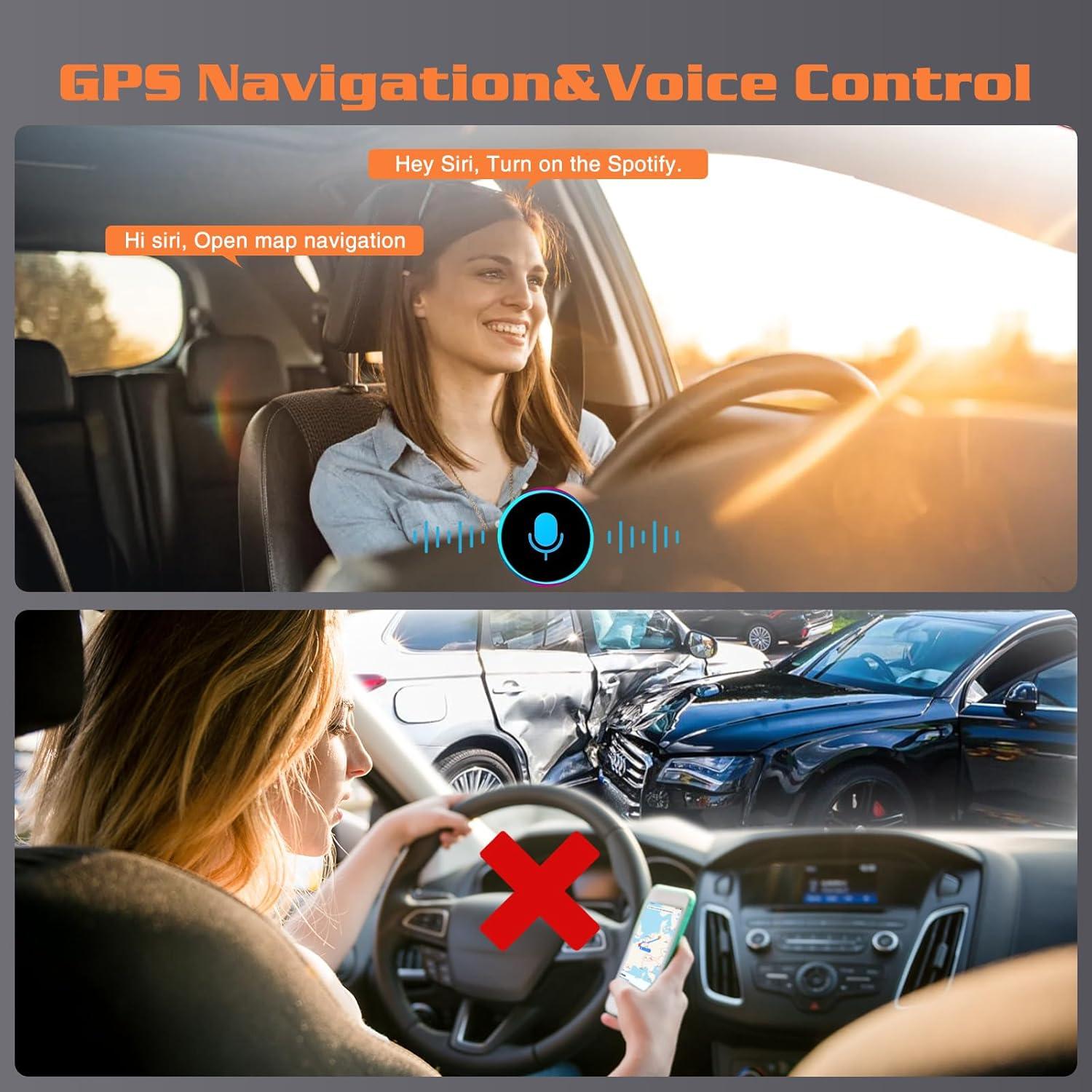 Pantalla Inalámbrica 9" MRQ CarPlay Android Auto con Cámaras