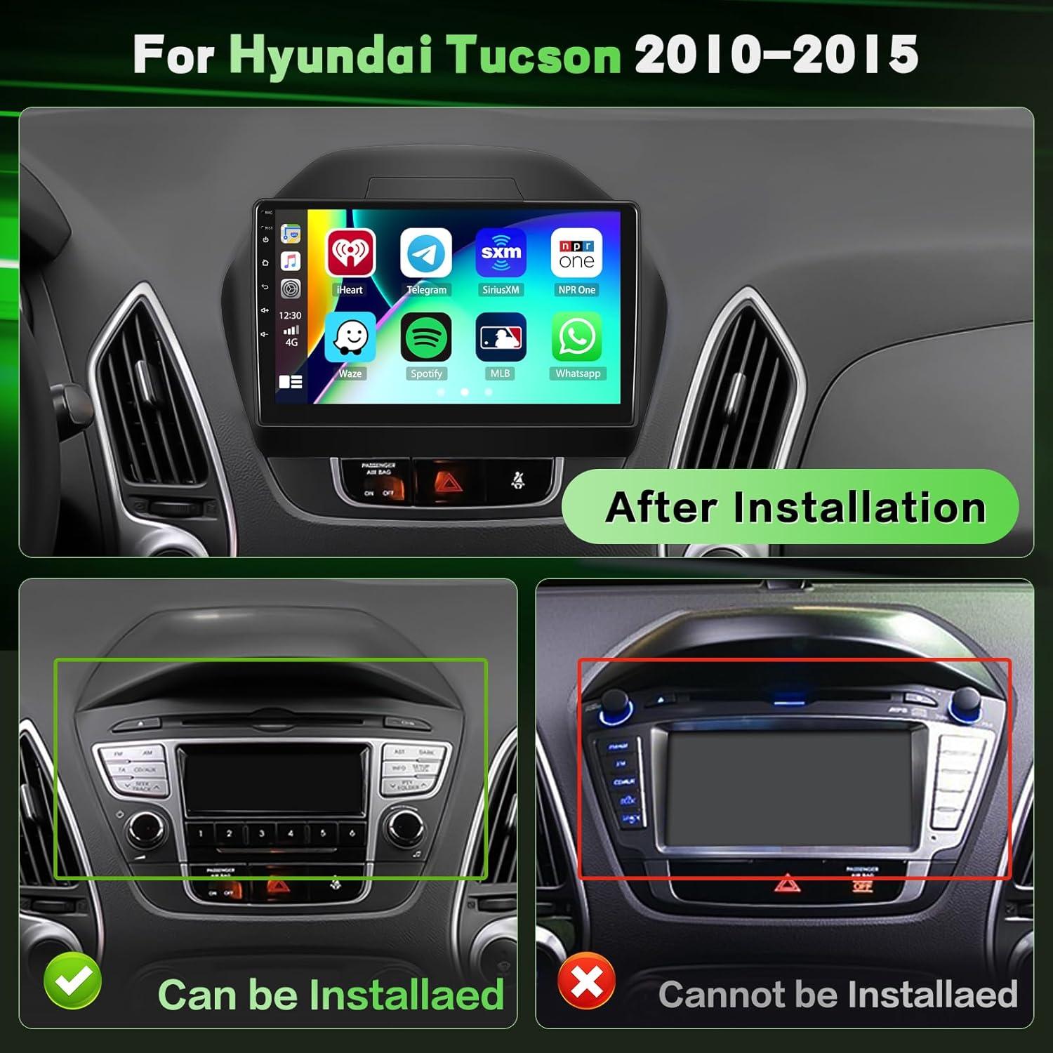 Radio Android 10" 2+64GB Fuluku para Hyundai Tucson 2010-2015