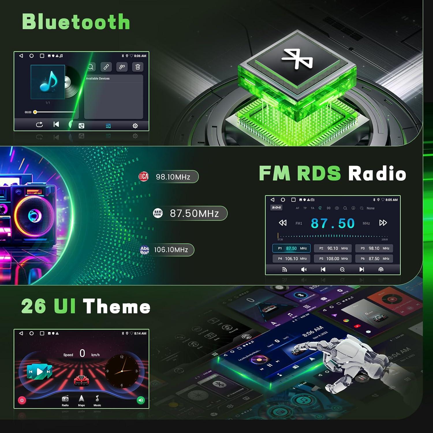 Radio Android 10" 2+64GB Fuluku para Hyundai Tucson 2010-2015