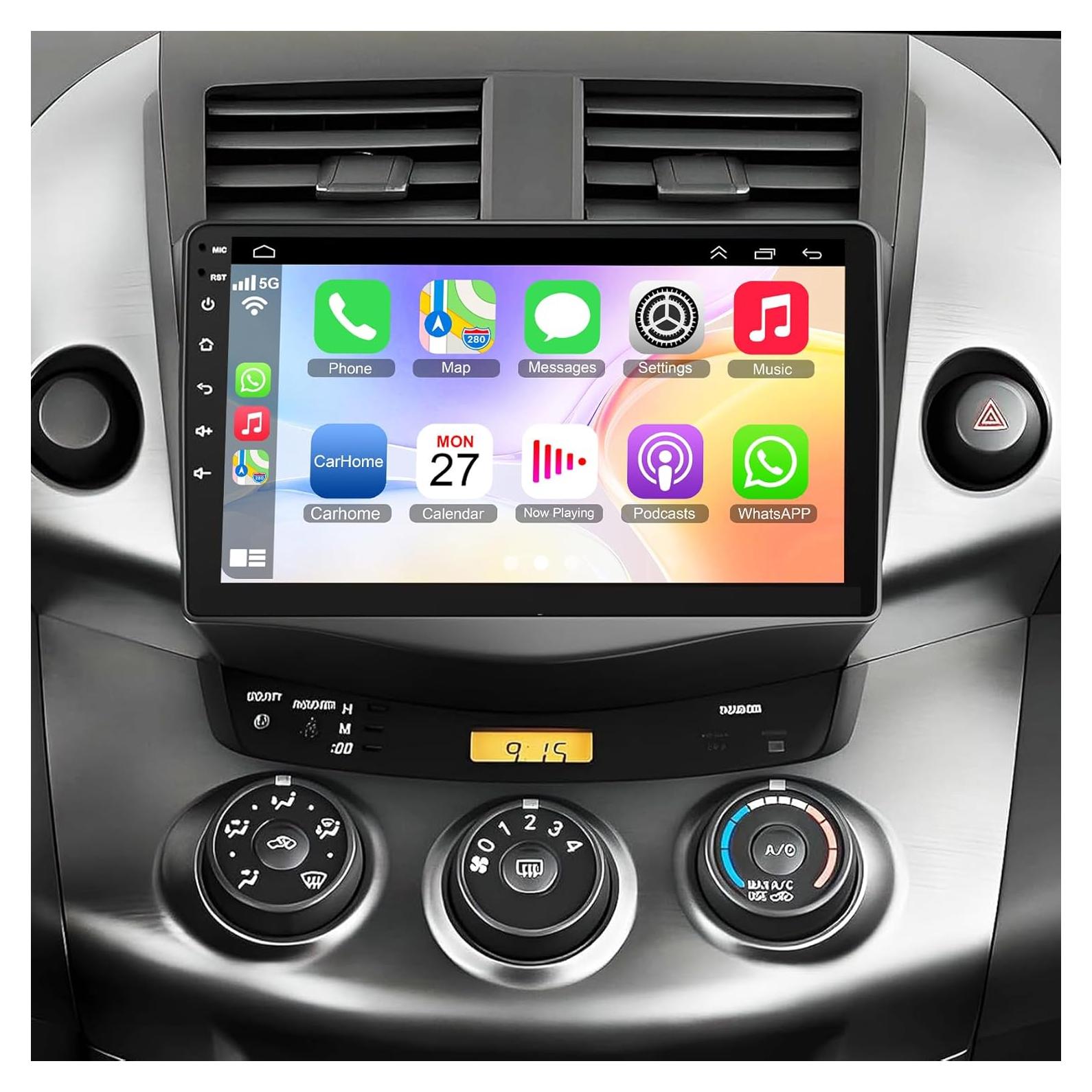 Estéreo Android 13 para Toyota RAV4 2007-2012, 9" IPS, Bluetooth, CarPlay