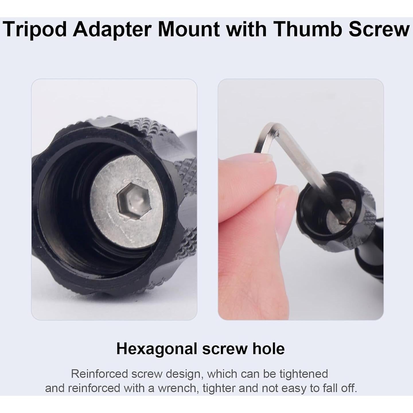 Adaptador de Montaje de Trípode Aluminio Mechrig 2 Pcs 1/4"