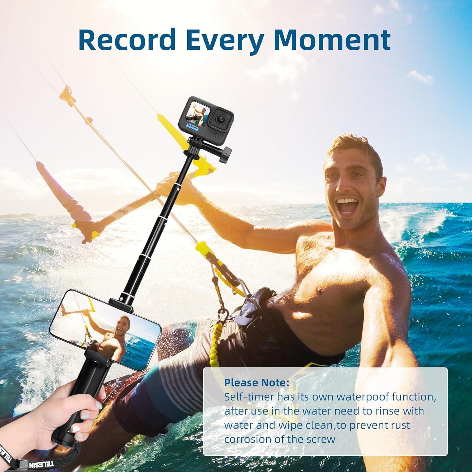 Palo Selfie AFAITH con Trípode para GoPro y Smartphones