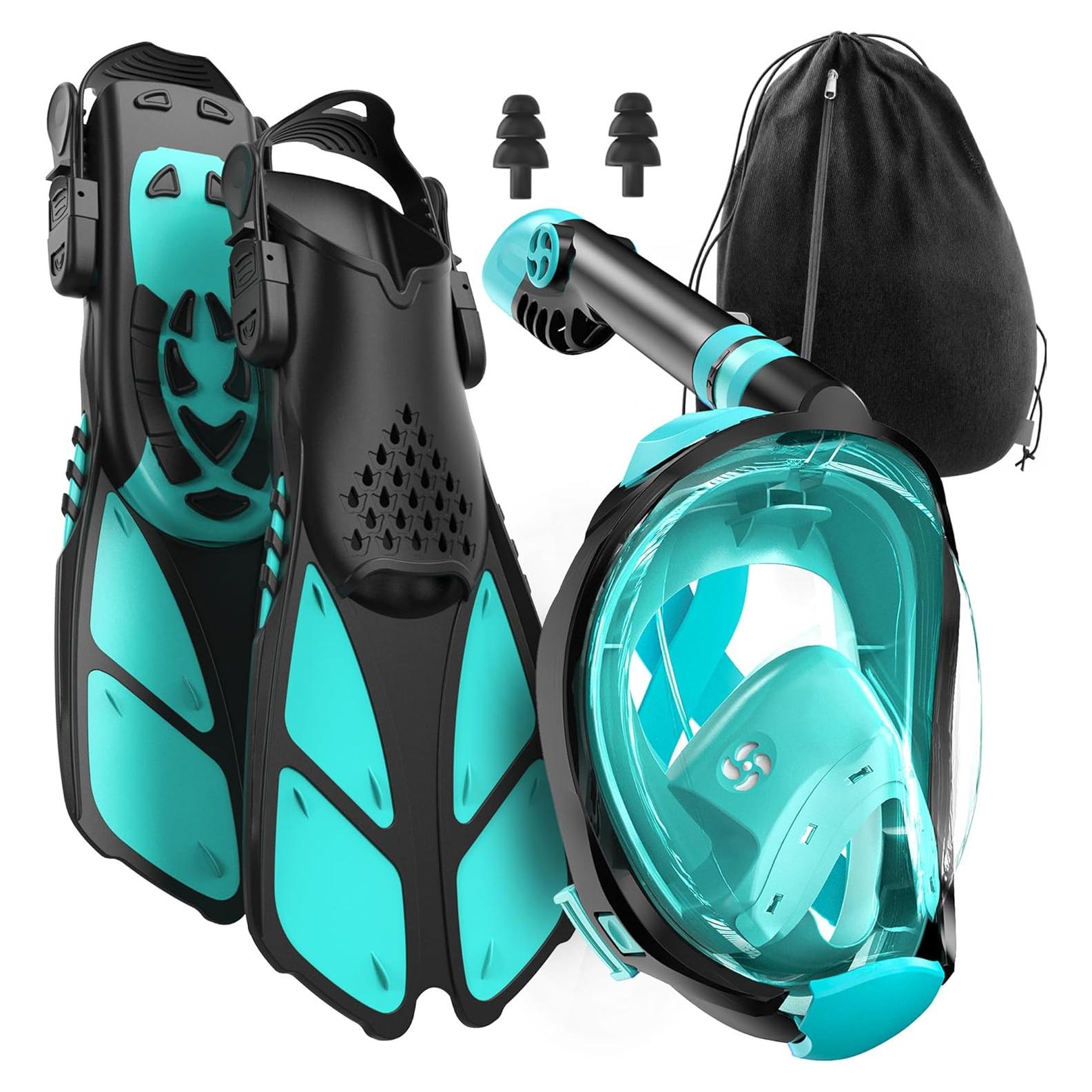 Equipo de Snorkel COZIA DESIGN con Aletas y Máscara L