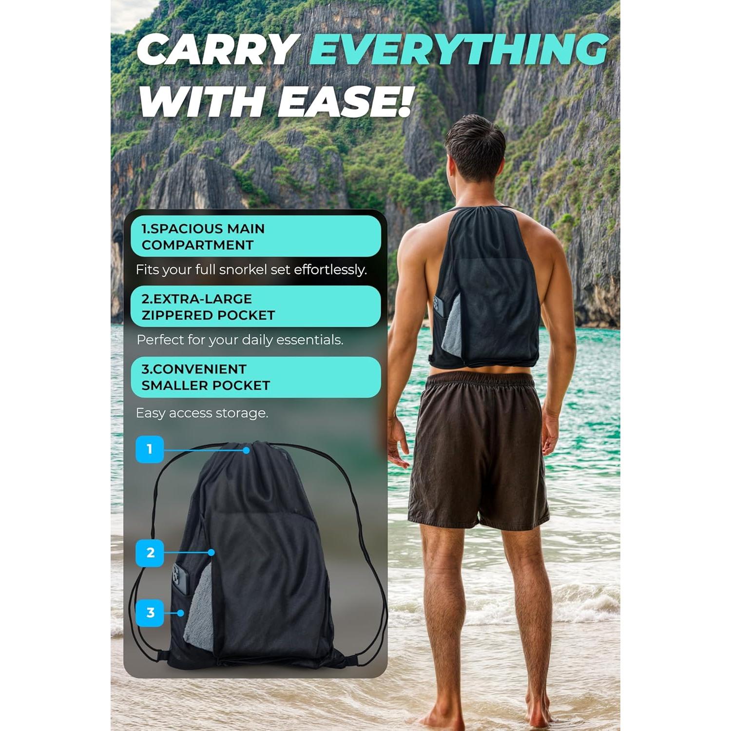 Equipo de Snorkel COZIA DESIGN con Aletas y Máscara L