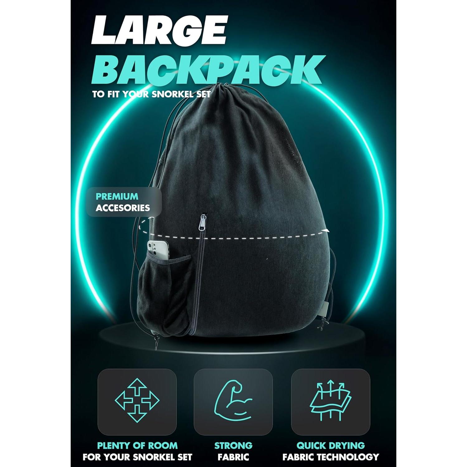 Equipo de Snorkel COZIA DESIGN con Aletas y Máscara L