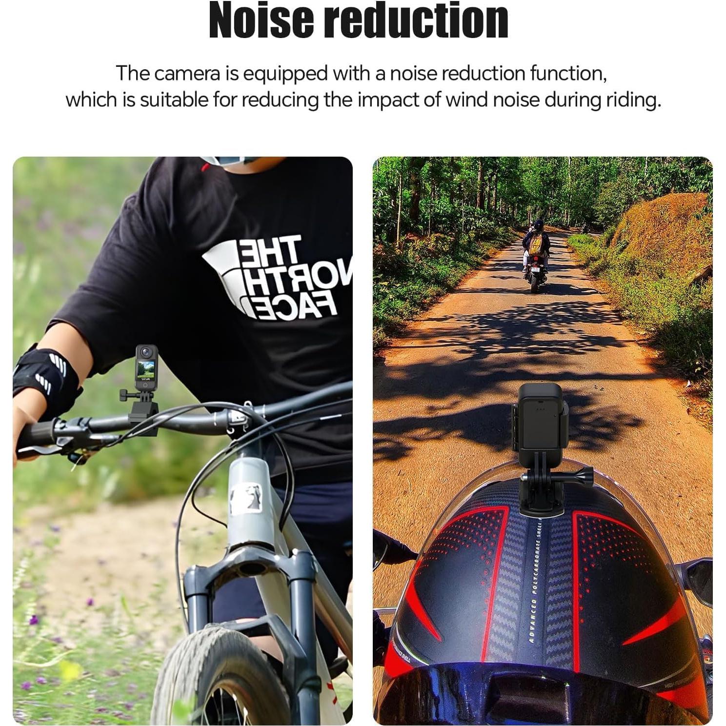 C300 4K Dual Touchscreen Action Camera | Ultra HD Compact Vlogging Cam with Front and Rear Screens | Waterproof Mini Camera (C300B) + 50-in-1 Action Kit + 64GB Card + USB-C Adapter + More