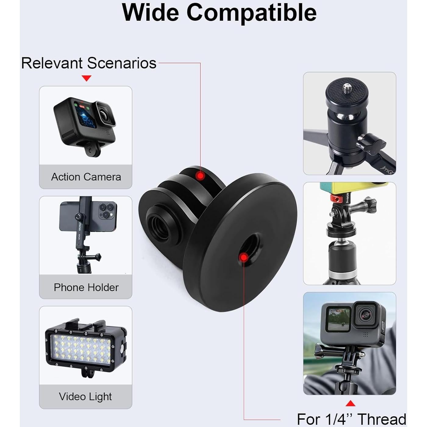 Adaptadores de Montaje de Trípode de Aluminio Mechrig - Paquete de 3