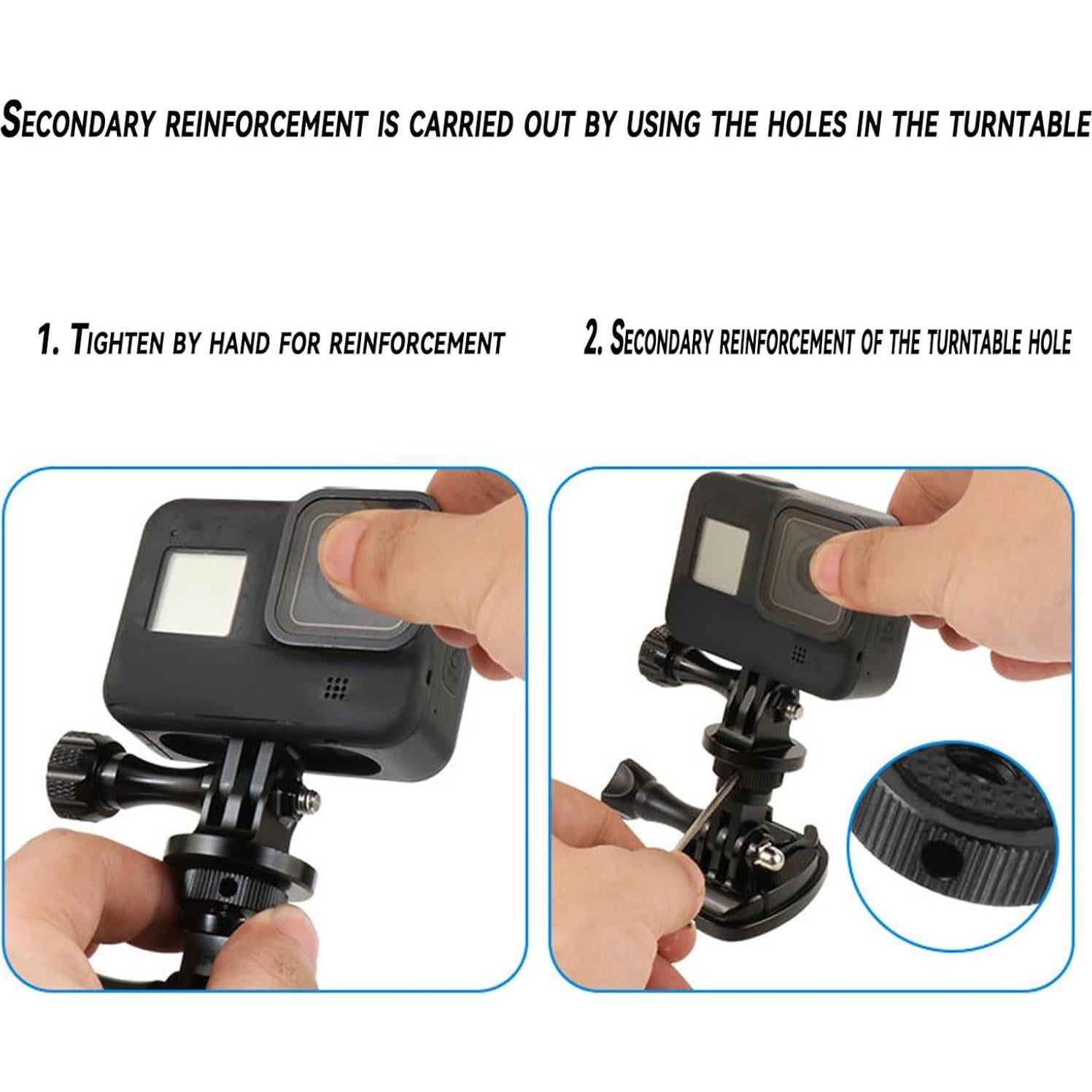 Adaptador de Montaje en Trípode 1/4"-20 para GoPro y Cámaras de Acción - 2 Piezas