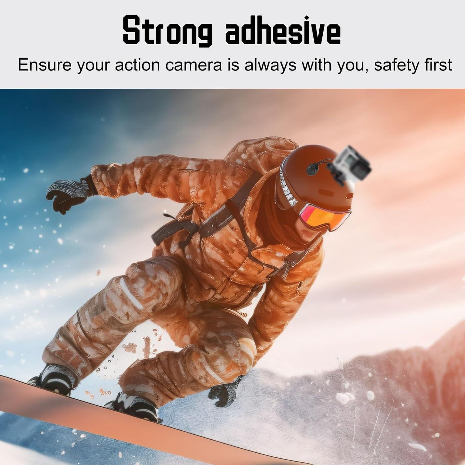 4 Correas de Seguridad para Cámara de Acción Lasuroa con Almohadillas Adhesivas