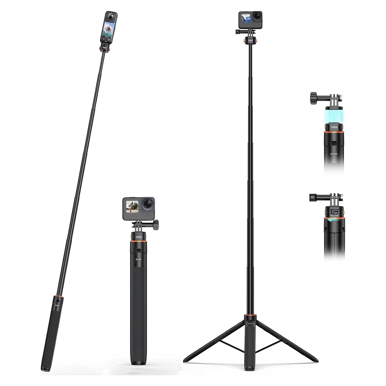 Trípode Extensible VRIG AC-04S para GoPro y DJI - 160 cm