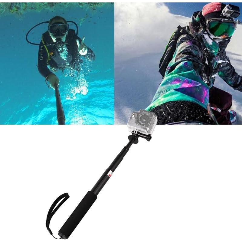 Bastón de Selfie Aluminio Extensible 75.5 cm para GoPro y Smartphone