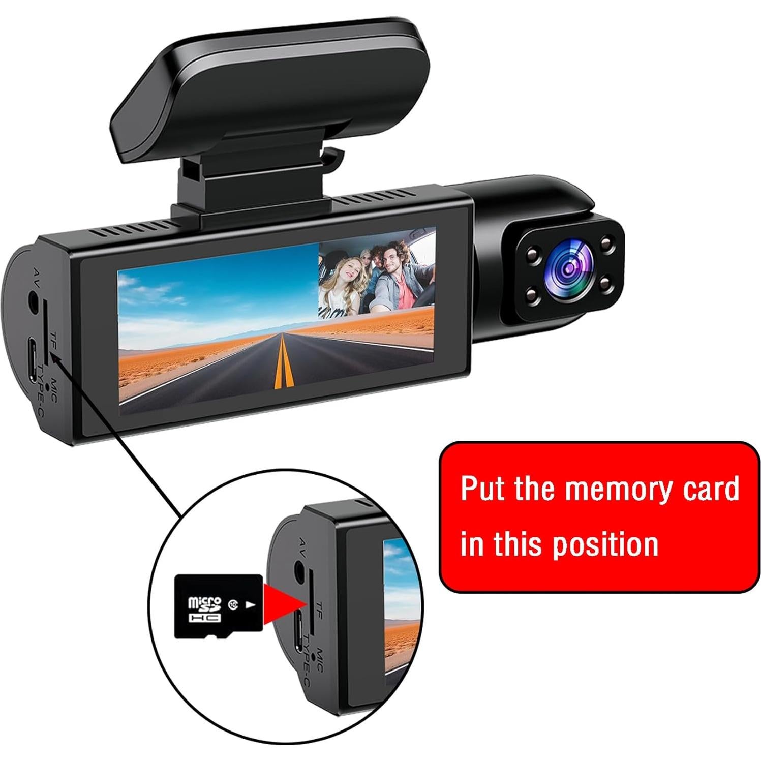 Cámara de Tablero Delantera y Trasera FUAZONR 1080P IR