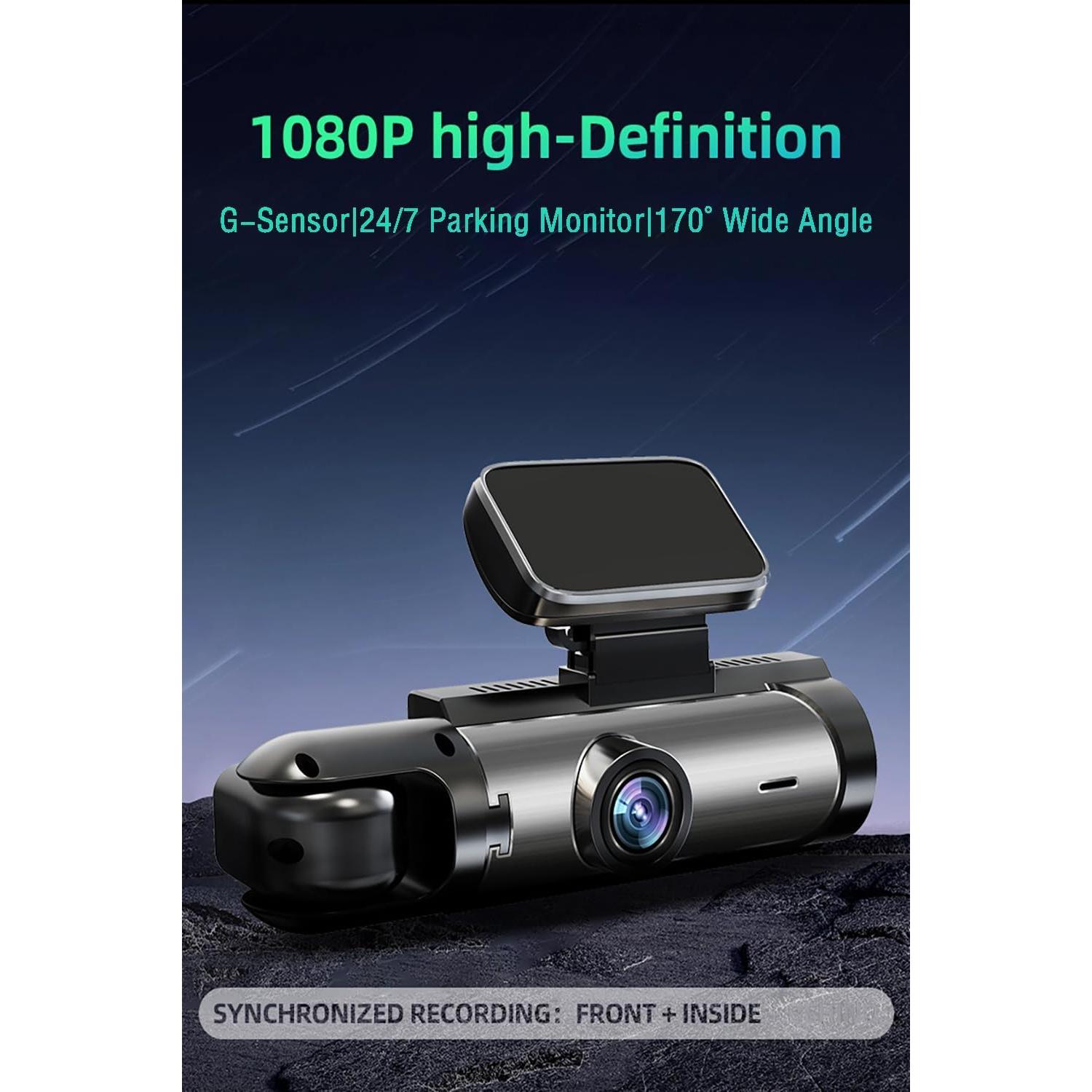 Cámara de Tablero Delantera y Trasera FUAZONR 1080P IR