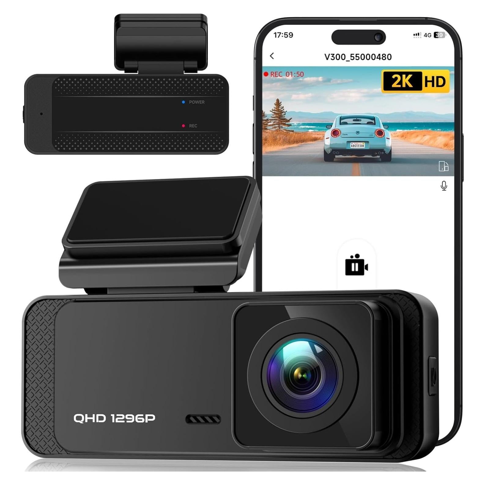 Cámara de tablero Ecomoment con WiFi y visión nocturna 1296P