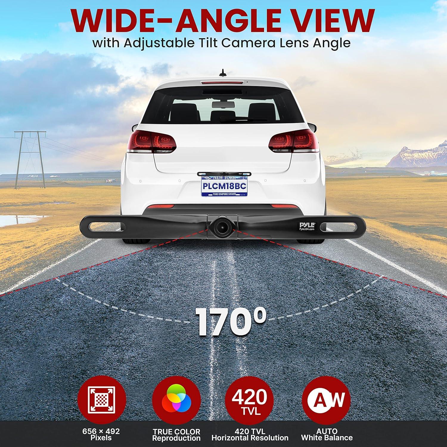 Cámara de Respaldo Pyle PLCM18BC Impermeable 420 TVL