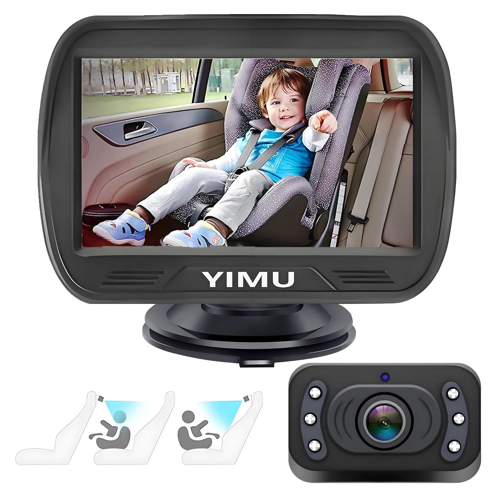 Cámara de Auto para Bebé YIMU KB42 4.3" con Visión Nocturna