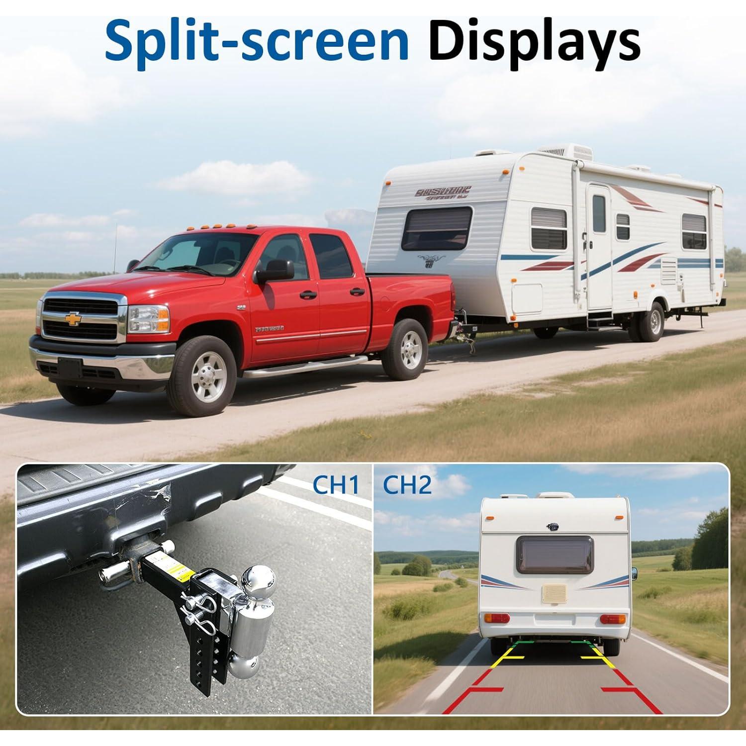 Cámara de Respaldo Dual Yakry Y142 con Monitor HD 7"