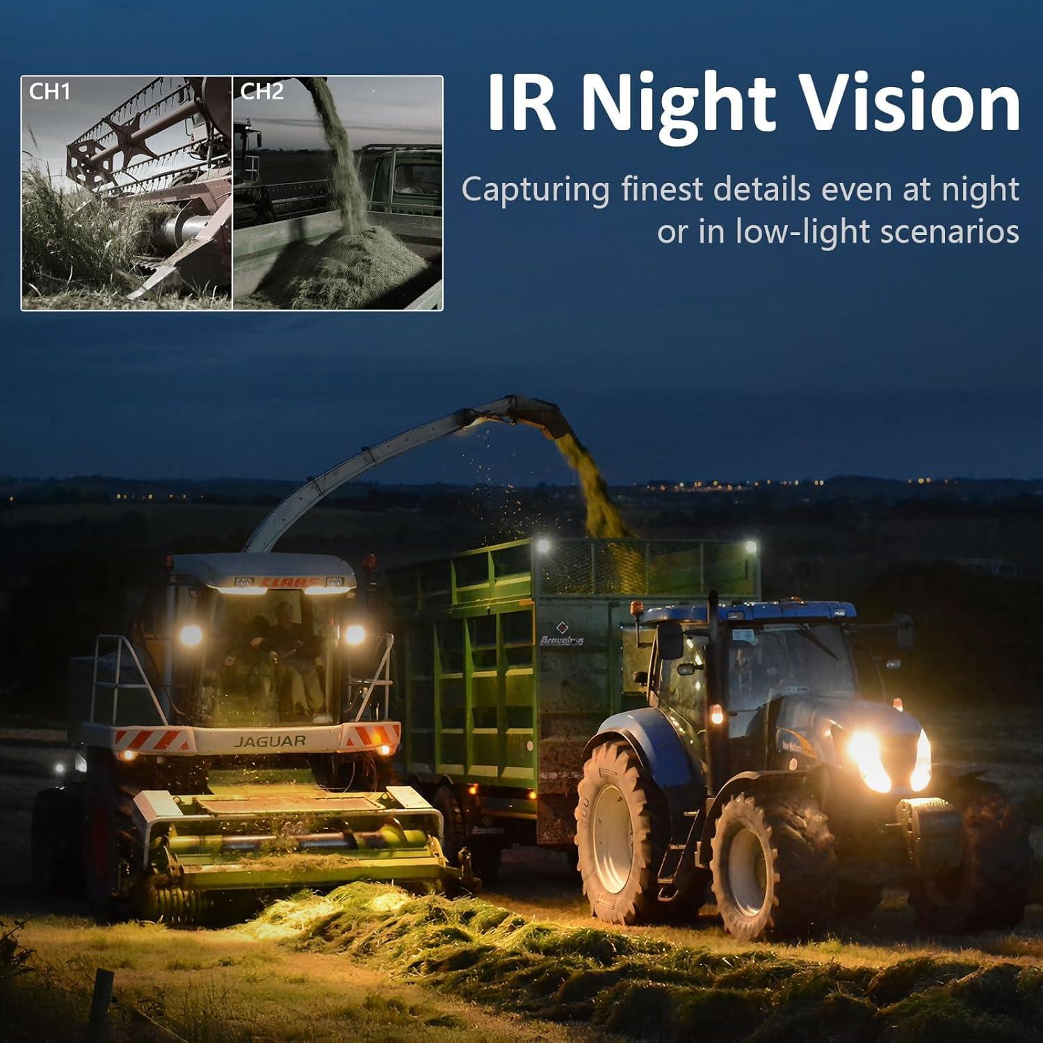 Cámara de Respaldo Dual Yakry Y142 con Monitor HD 7"