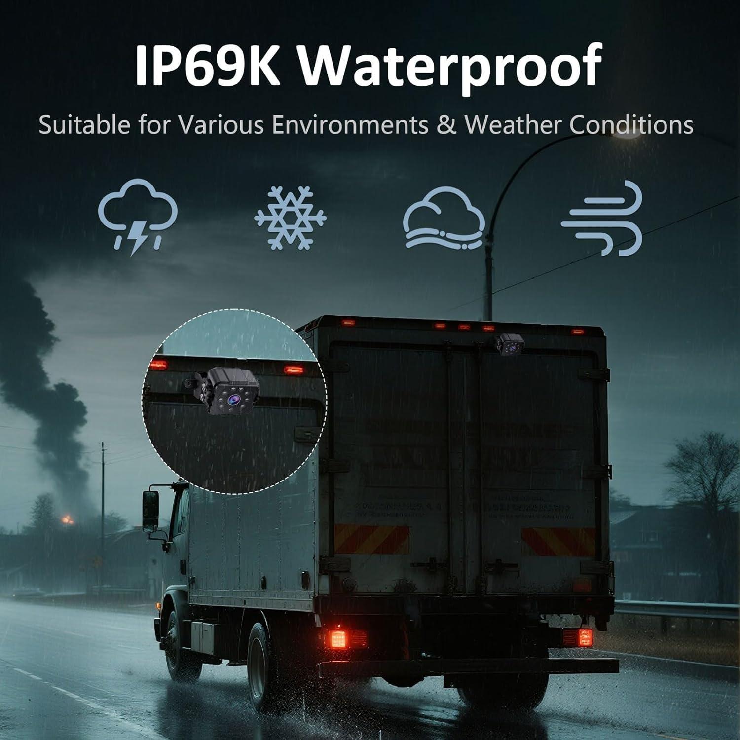 Cámara de Respaldo Dual Yakry Y142 con Monitor HD 7"