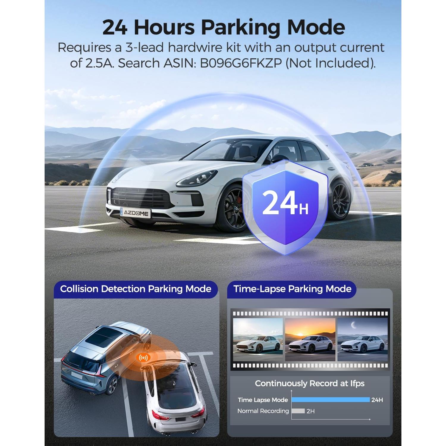 Cámara de Salpicadero AZDOME M550 Pro 3 Canales 4K GPS