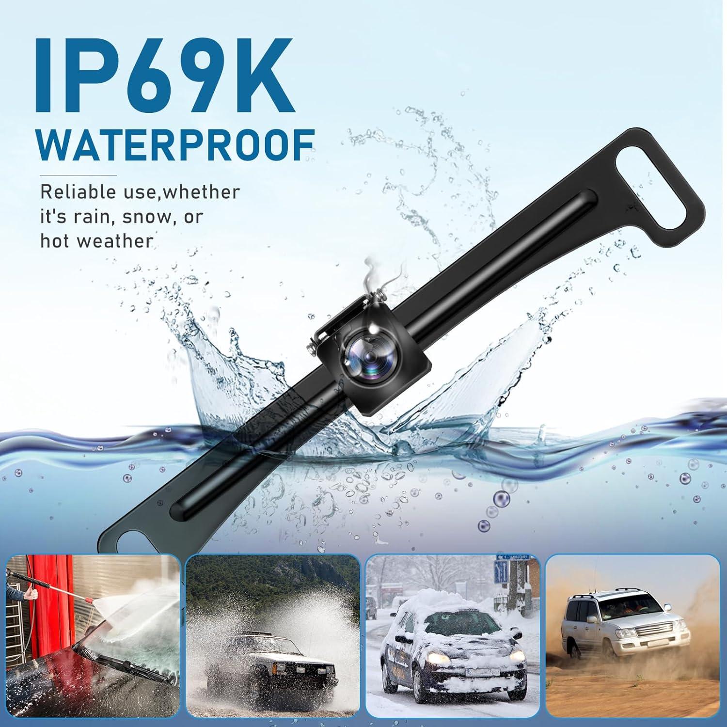 Cámara de Respaldo GLK AHD 1080P Impermeable 170°