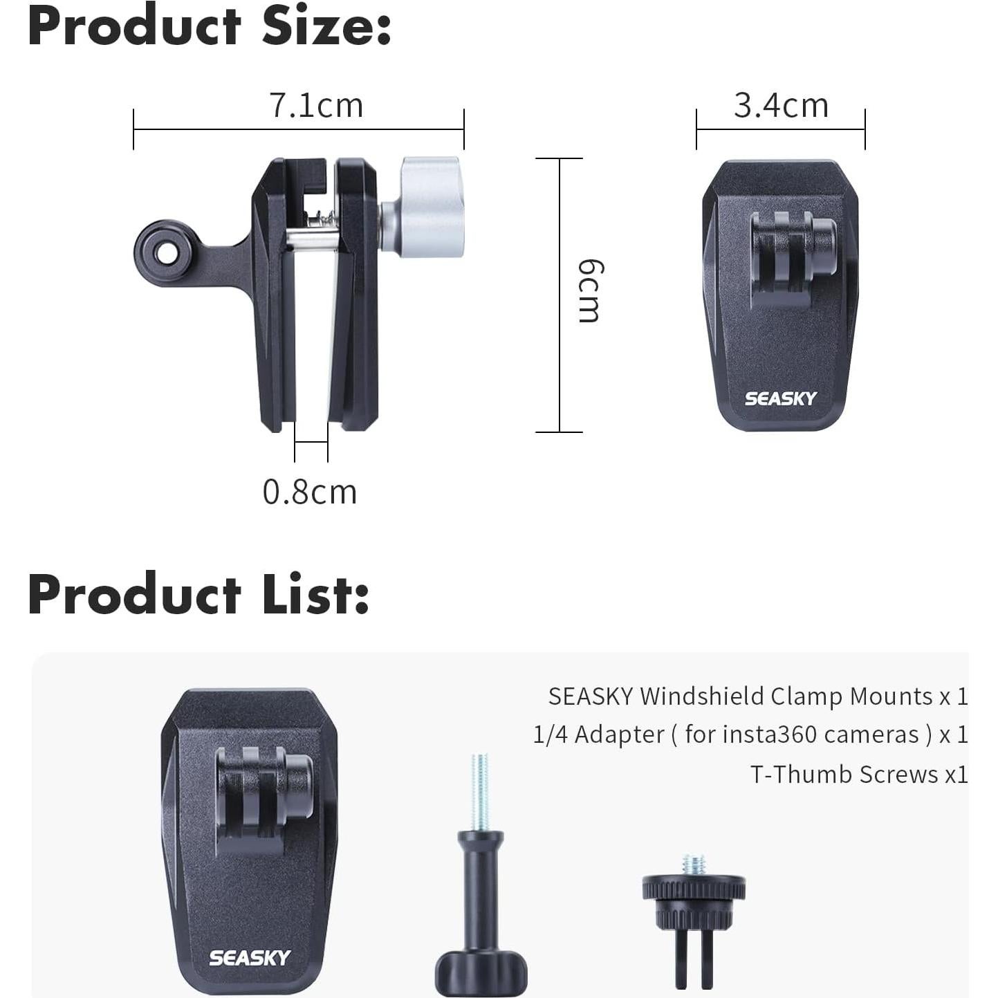 Soporte de Montaje para Parabrisas de Motocicleta SEASKY M1