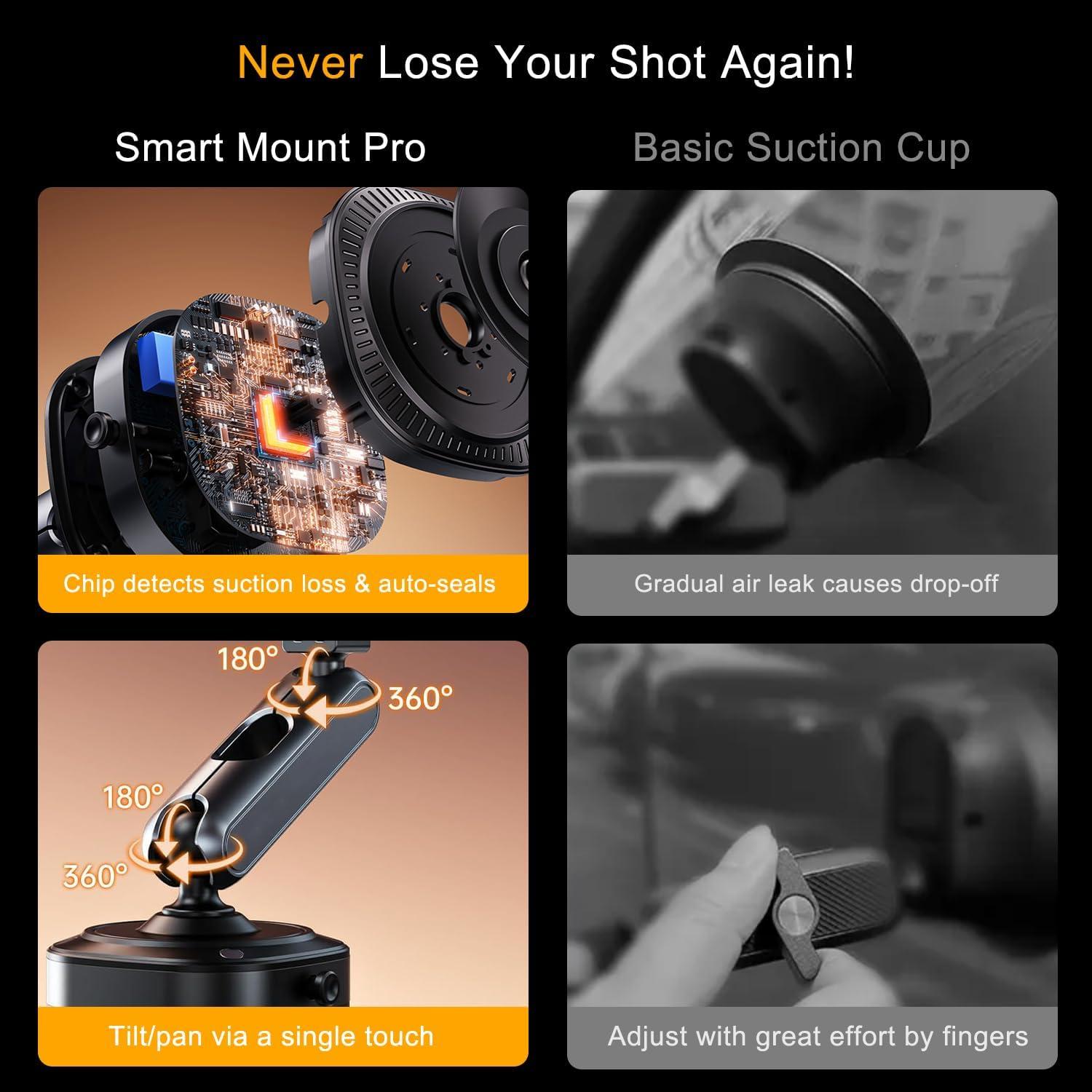 Soporte de Ventosa Jkoailiwi para GoPro y Cámaras de Acción 360°