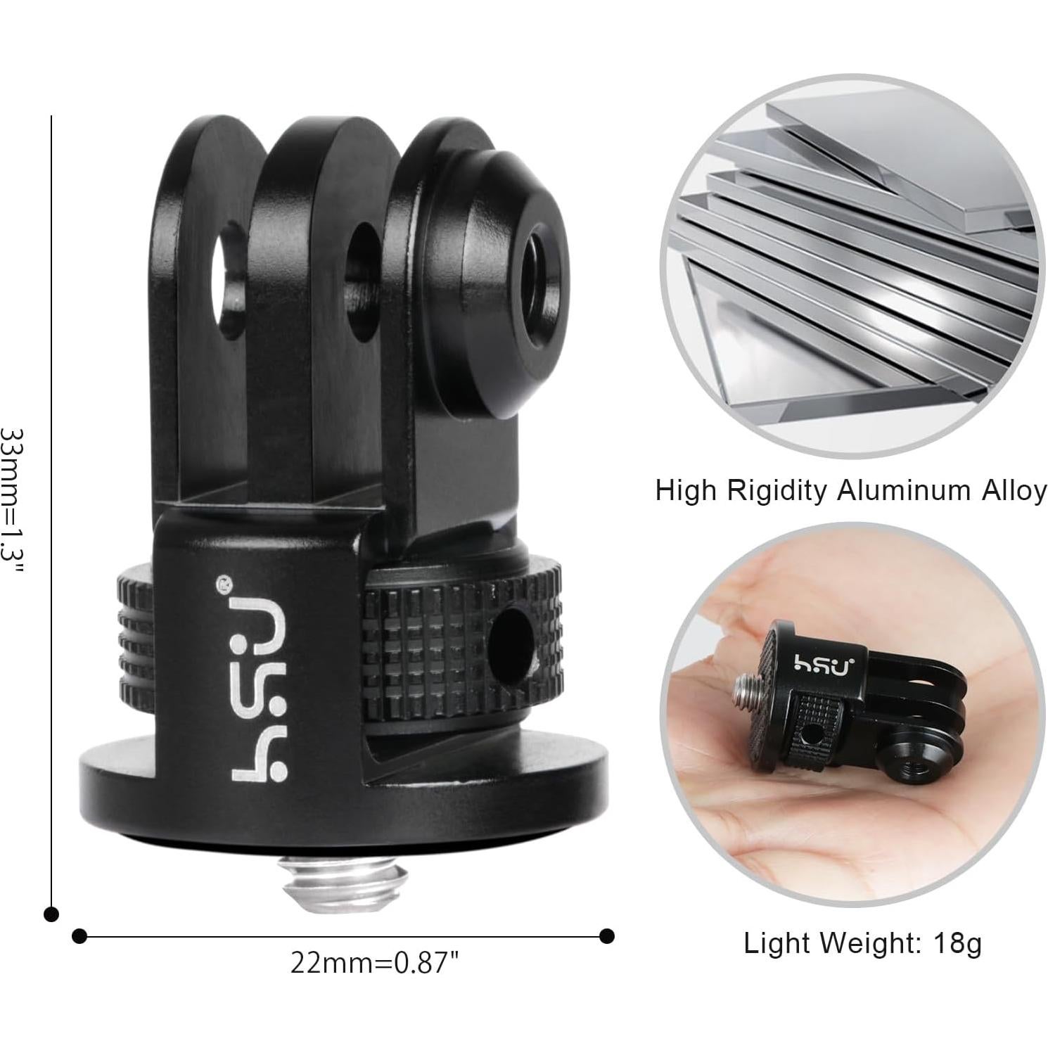 Adaptador de Montaje en Trípode HSU para GoPro e Insta360
