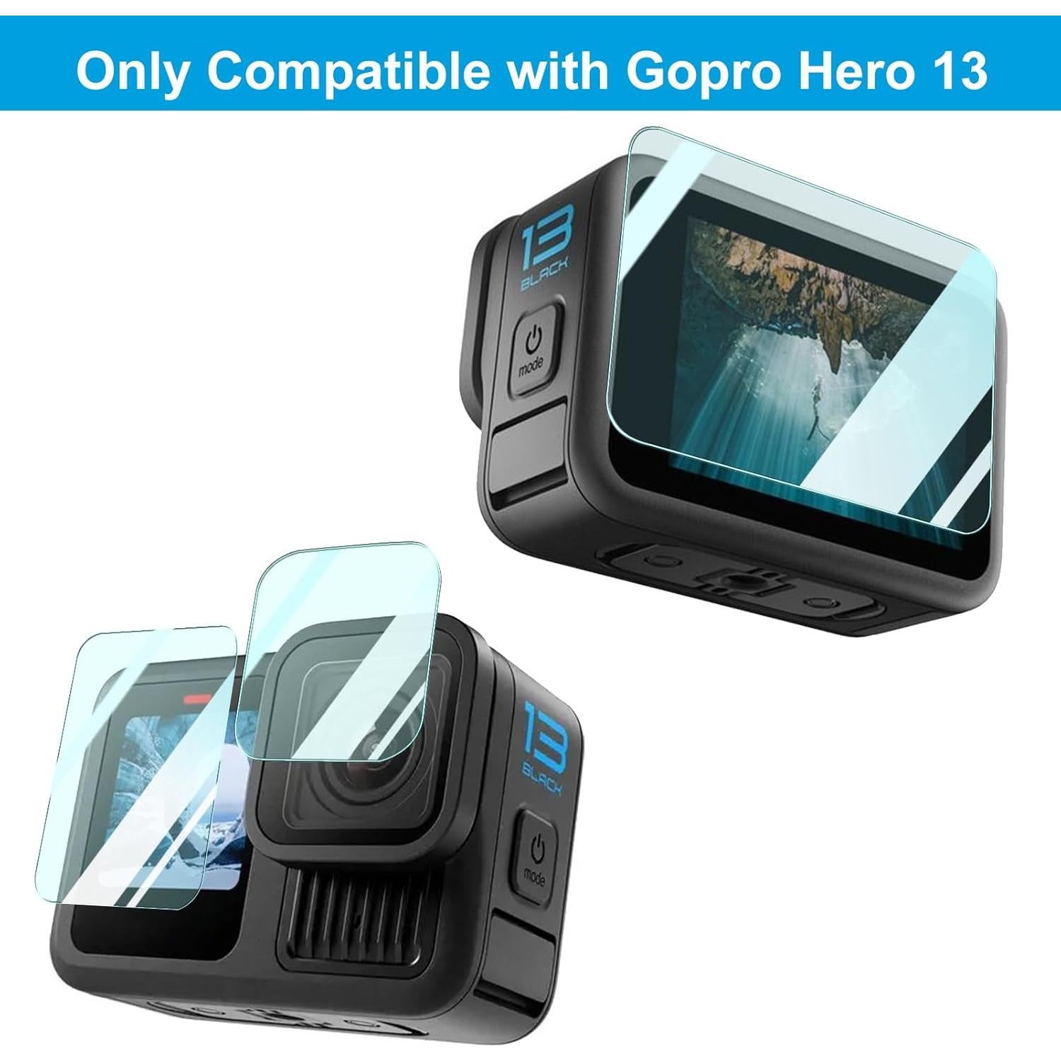 Kit de Accesorios para GoPro Hero 13 - Estuche Impermeable y Soportes