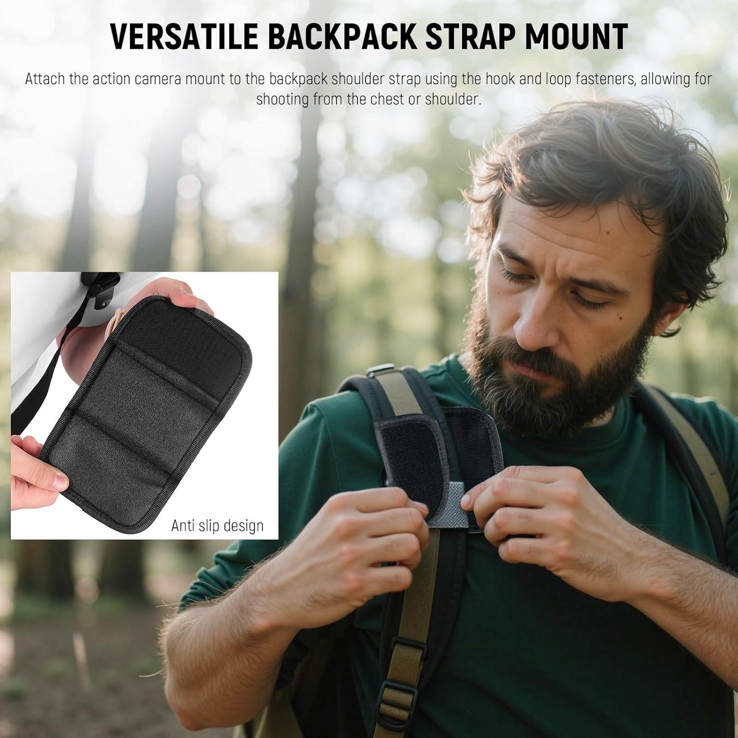 Montaje de Mochila NEEWER GP63 para Cámaras de Acción