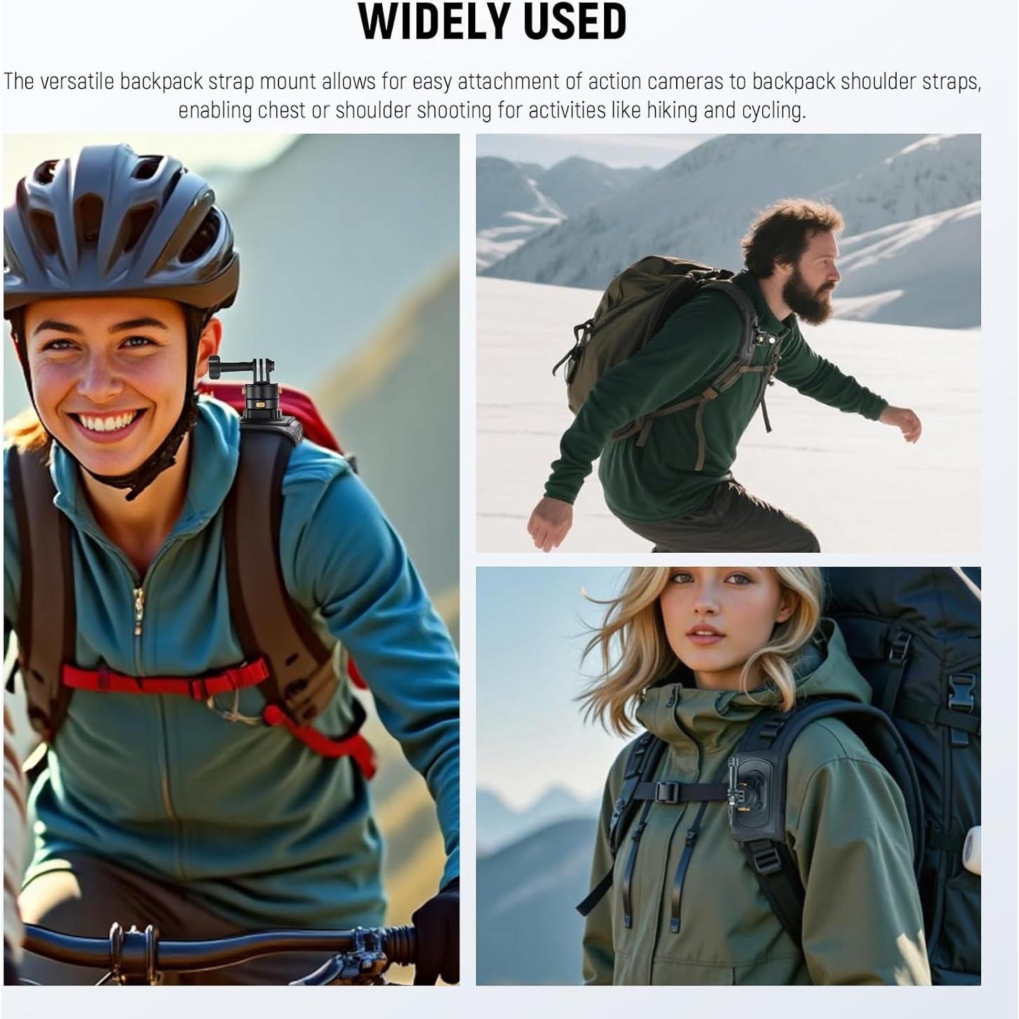 Montaje de Mochila NEEWER GP63 para Cámaras de Acción