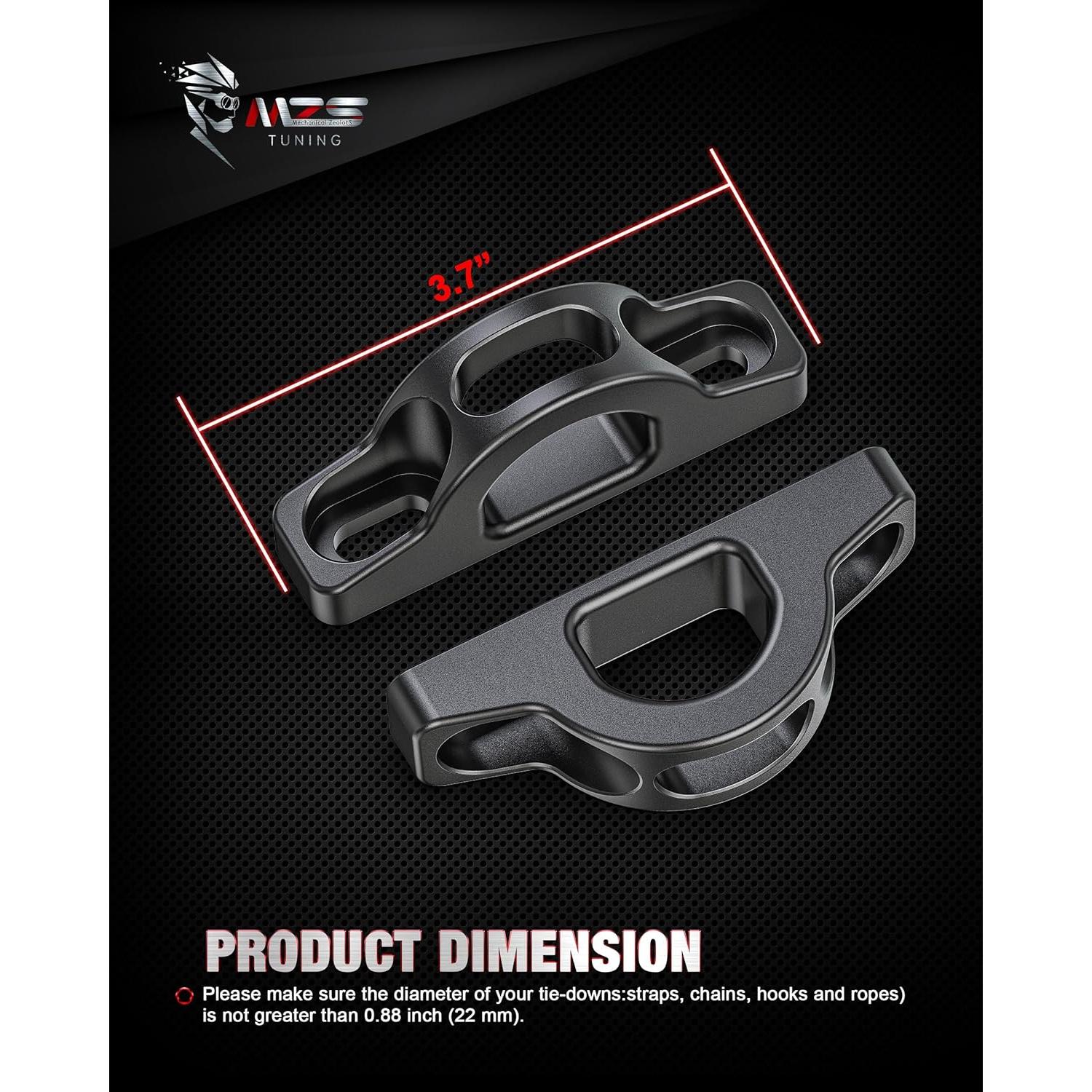 Ganchos de Sujeción MZS para Cama de Camión Tacoma Tundra