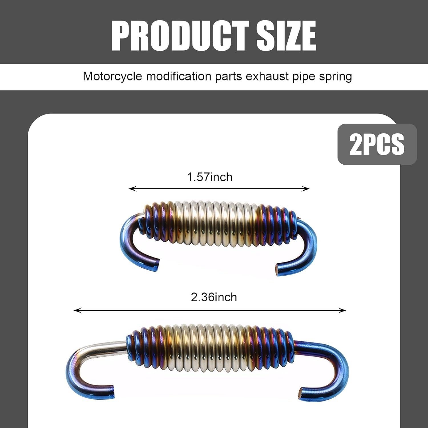 Gancho de Resorte para Tubo de Escape Jokormo 2 PCS Azul