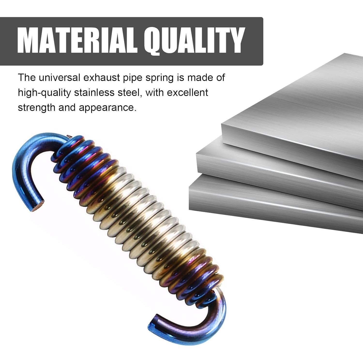 Gancho de Resorte para Tubo de Escape Jokormo 2 PCS Azul