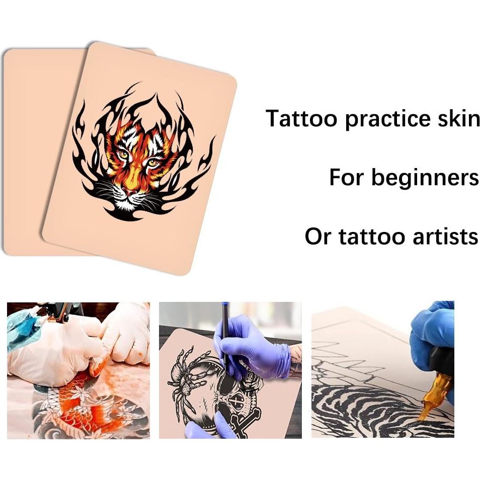 Kit de Práctica de Tatuaje Gakonp 20 Piezas 3mm Piel Falsa