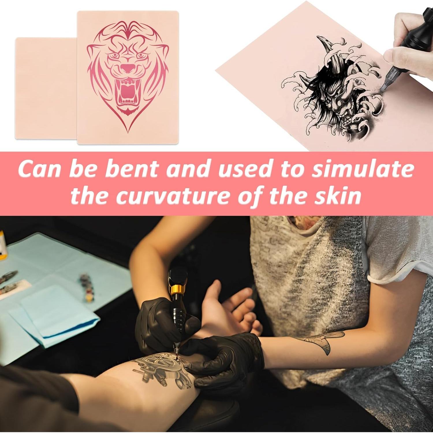 30 Piezas Piel de Práctica para Tatuaje Doble Cara 19.1x14.5cm