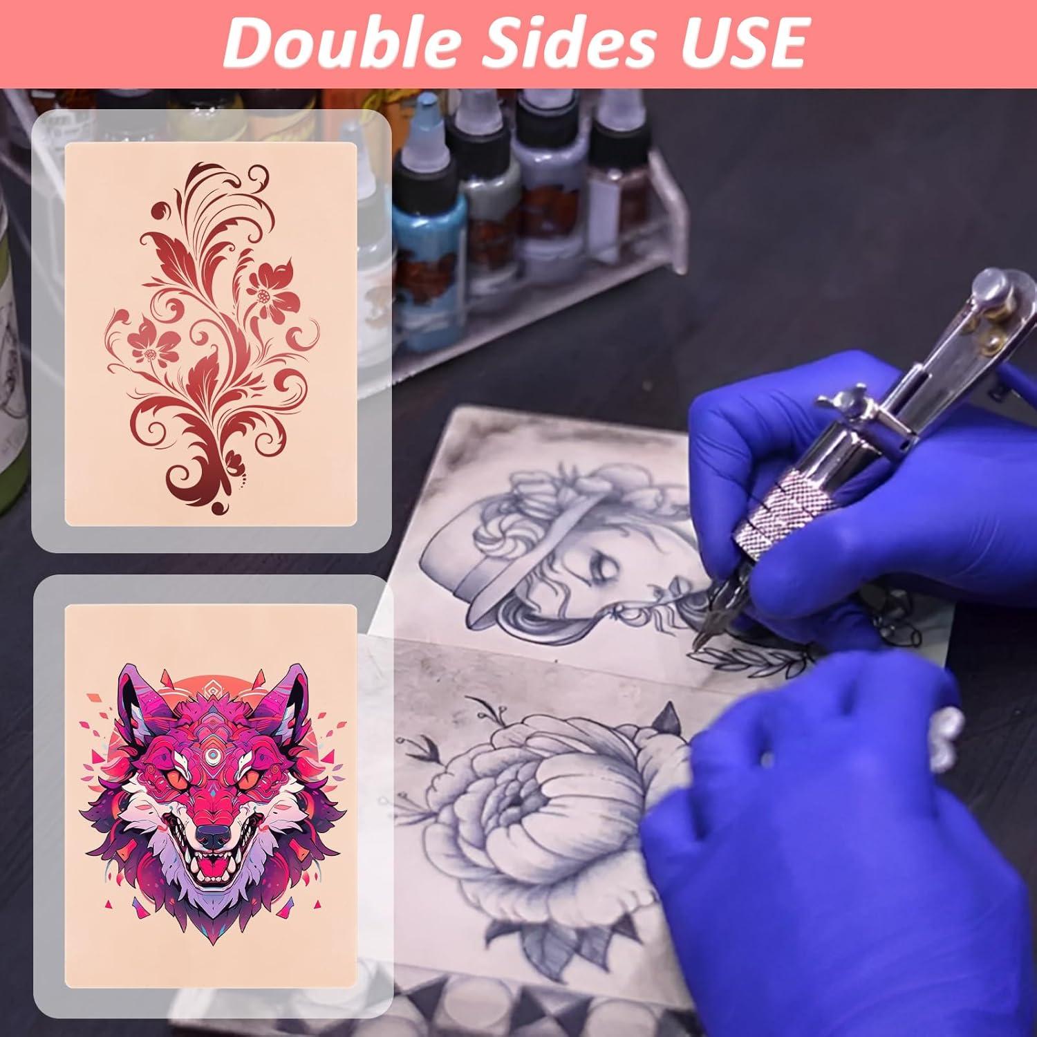 30 Piezas Piel de Práctica para Tatuaje Doble Cara 19.1x14.5cm