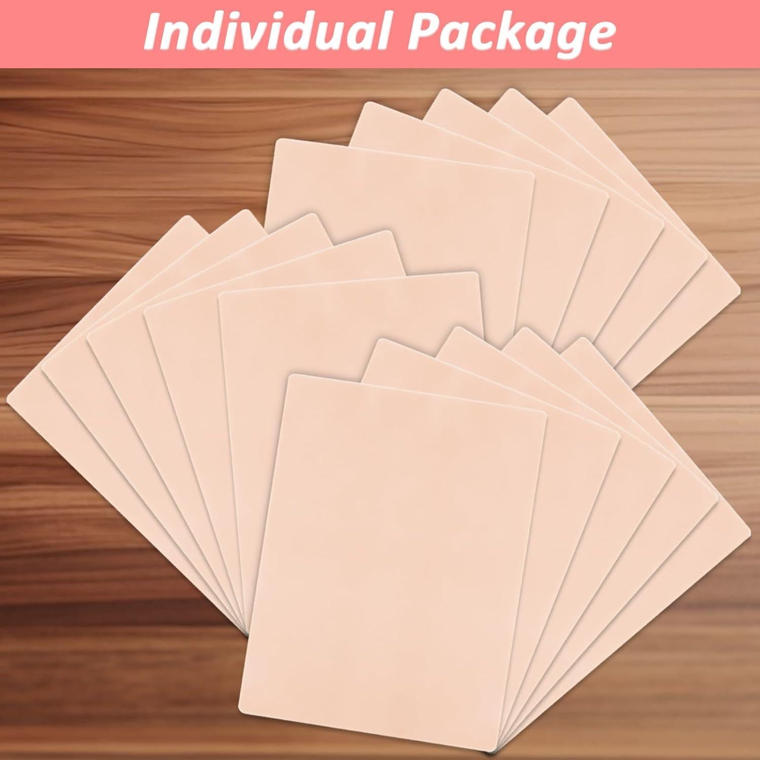 30 Piezas Piel de Práctica para Tatuaje Doble Cara 19.1x14.5cm