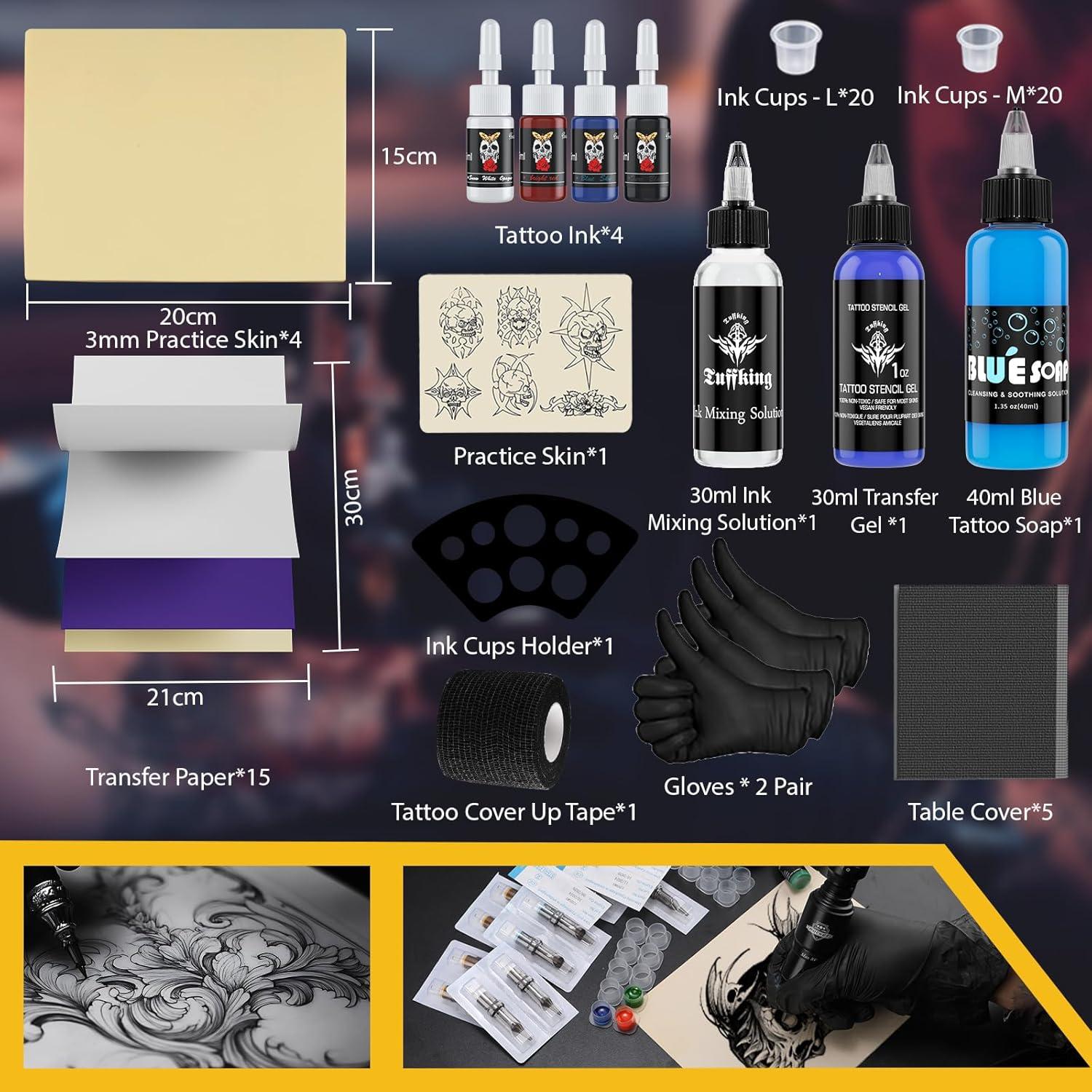 Kit Completo de Práctica de Tatuaje YBEAUTY 77 Piezas